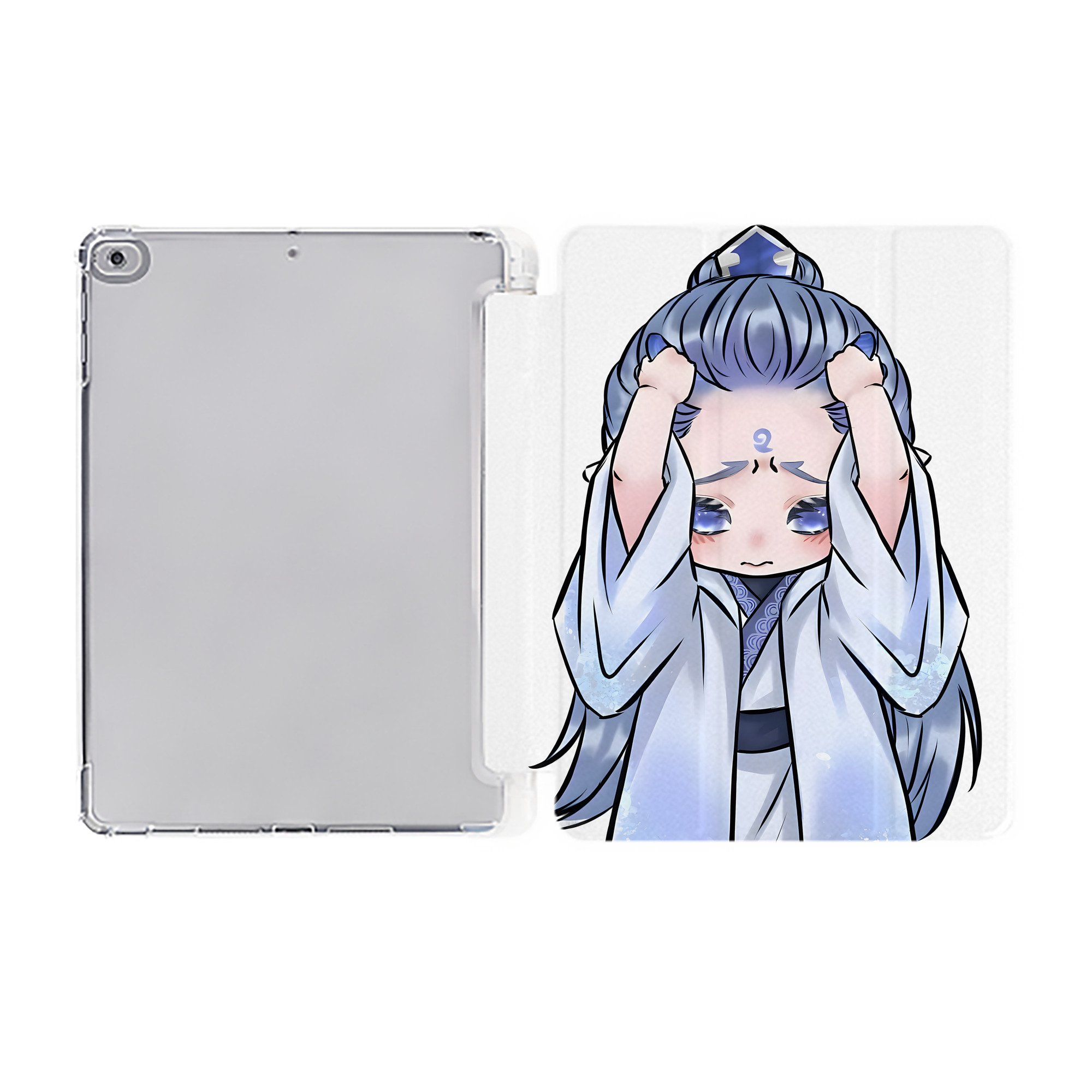 （画像用） Ne Zha 2 ナタ 魔童の大暴れ IPad ケース ペン収納付き 三つ折りスタンド PUレザー×シリコン 対応機種9.5/10.5/10.9インチ